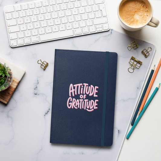 Diario della Gratitudine — Taccuino Rigido «Attitude of Gratitude» (Navy)