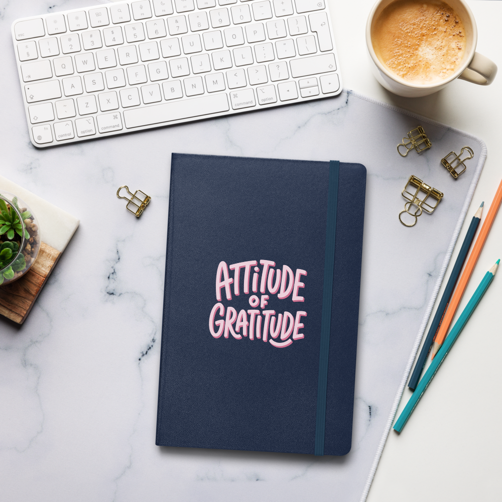 Diario della Gratitudine — Taccuino Rigido «Attitude of Gratitude» (Navy)