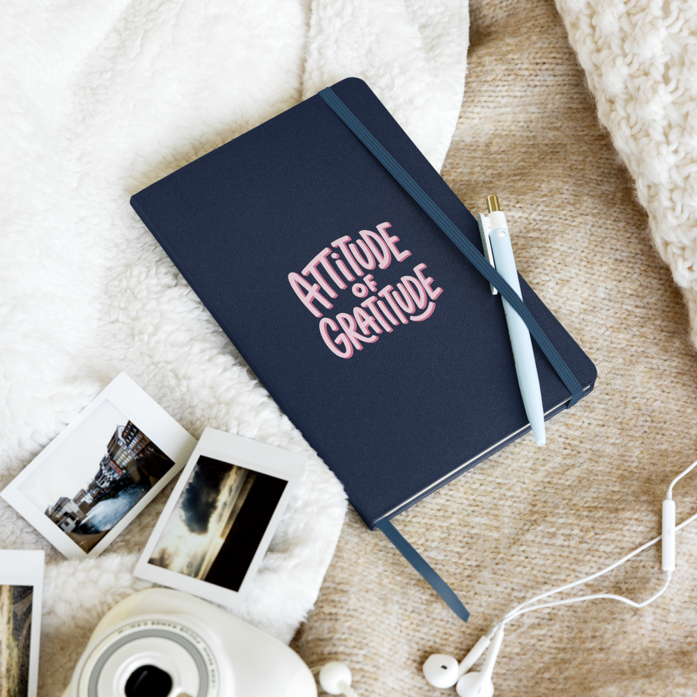Diario della Gratitudine — Taccuino Rigido «Attitude of Gratitude» (Navy)