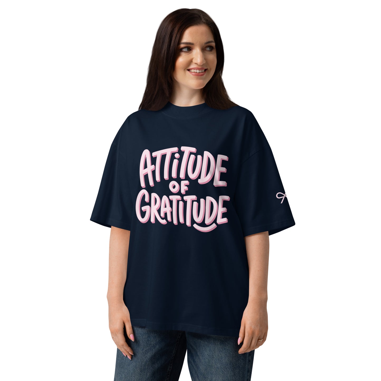 T-Shirt Organica Oversize — Collo Alto