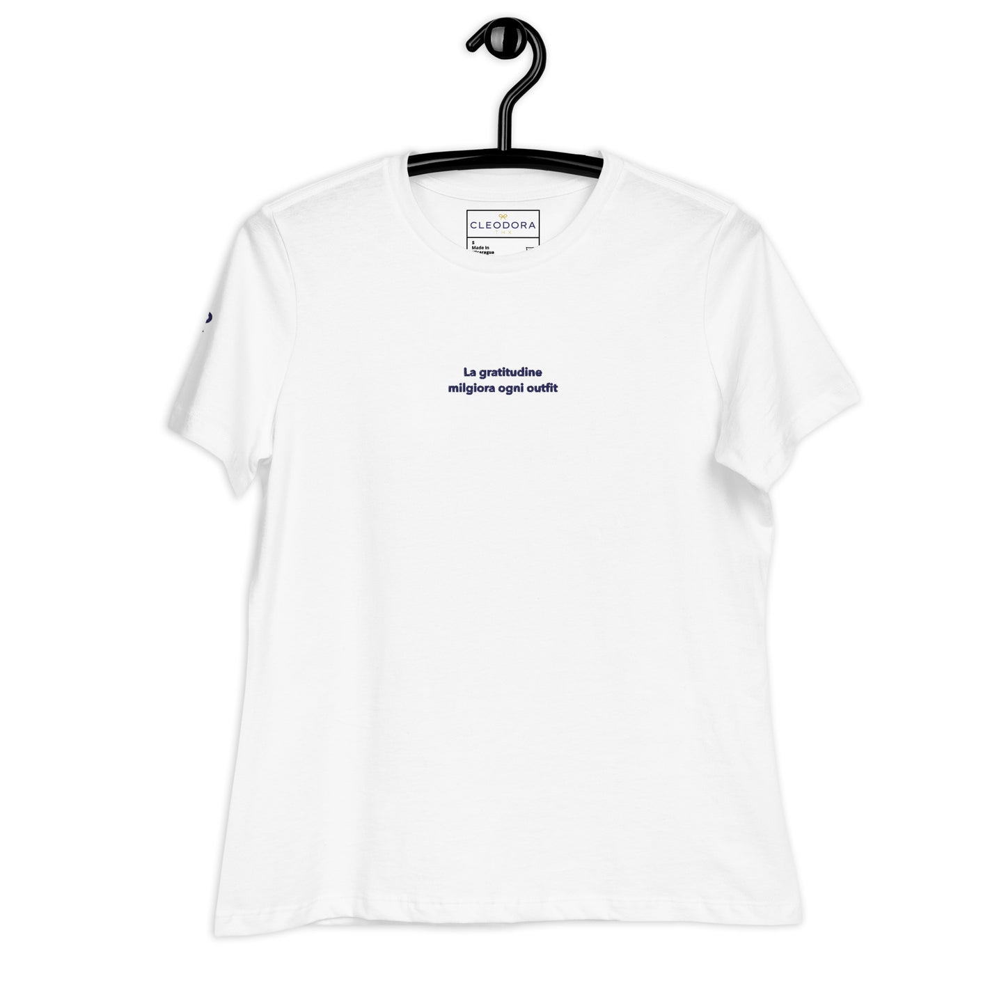 T-Shirt Relaxed Ricamata — La Gratitudine Migliora Ogni Outfit