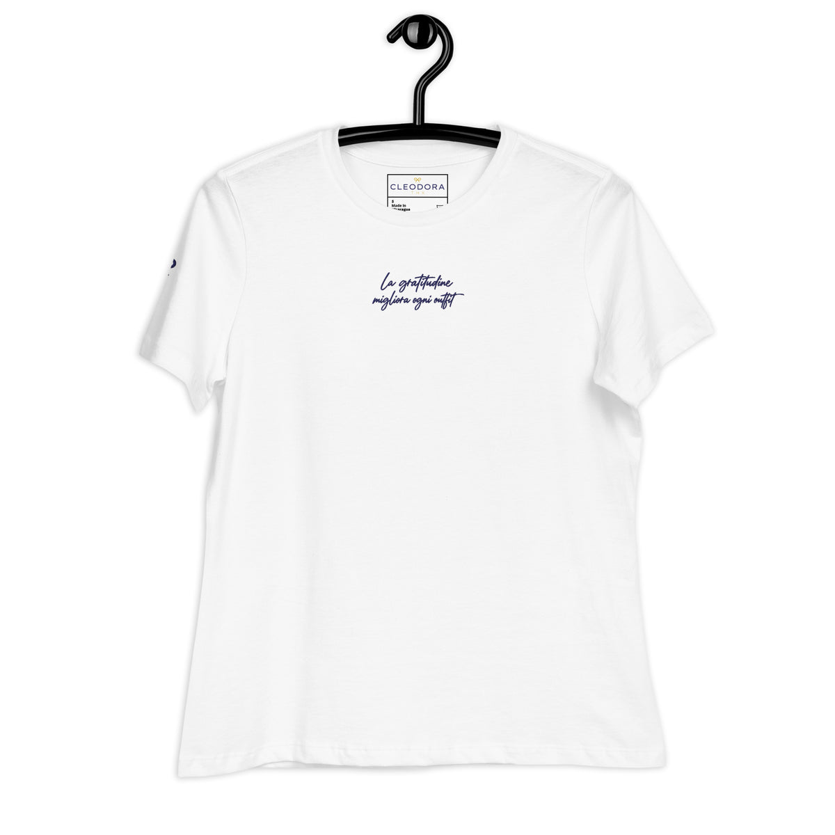 T-Shirt Relaxed Ricamata — La Gratitudine Migliora Ogni Outfit