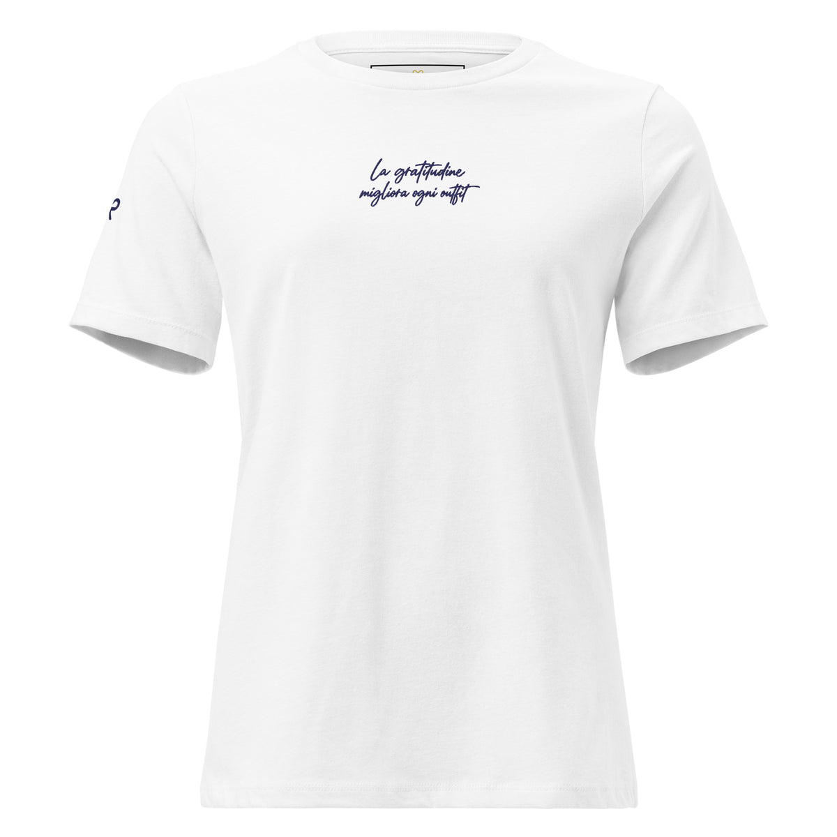 T-Shirt Relaxed Ricamata — La Gratitudine Migliora Ogni Outfit